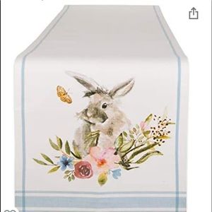 Garden Bunny Easter Table Runner